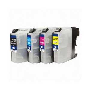 Compatible Brother LC107, LC105 XXL ink cartridges - Super High Yield - 4 pack