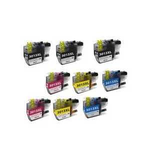 Compatible Brother LC3013 XL ink cartridges - High Yield - 9 pack