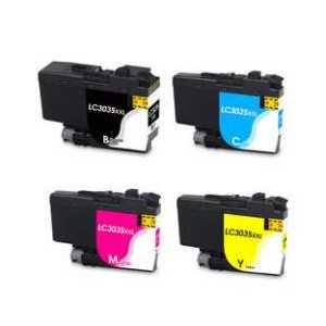 Compatible Brother LC3035 XXL ink cartridges - Ultra High Yield - 4 pack