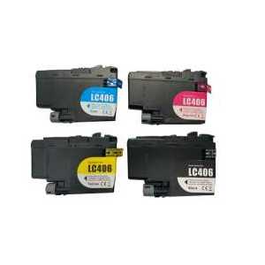 Compatible Brother LC406 ink cartridges - 4 pack