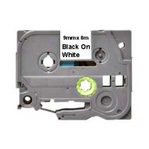Compatible Brother TZe221 label tape for P-Touch - 9mm Black on White