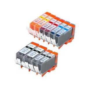 Compatible Canon CLI-221, PGI-220 ink cartridges - 10 pack