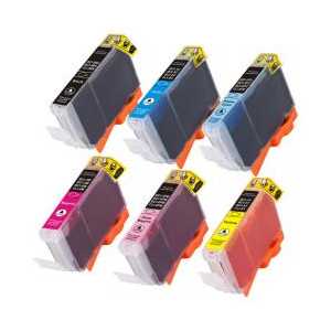 Compatible Canon CLI-8 ink cartridges - 6 pack