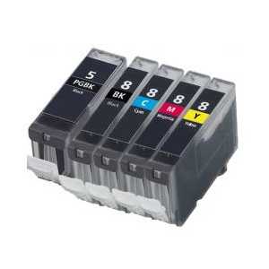 Compatible Canon CLI-8, PGI-5 ink cartridges - 5 pack