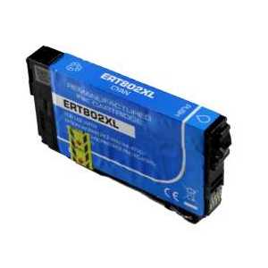 Remanufactured Epson 802XL Cyan ink cartridge, T802XL220 - High Capacity