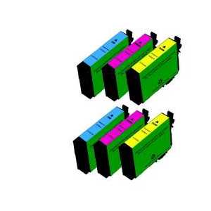 Remanufactured Epson 252XL ink cartridges - High Capacity - 6 pack