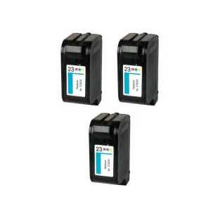 Remanufactured HP 23 ink cartridges - 3 pack