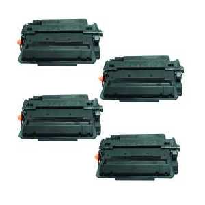 Compatible HP 55X toner cartridges, CE255X - High Yield - 4 pack