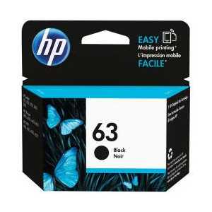 Original HP 63 Black ink cartridge, F6U62AN