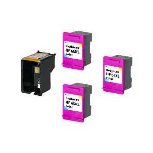 Compatible HP 65XL Color plug-in ink cartridge - High Yield - 3 pack