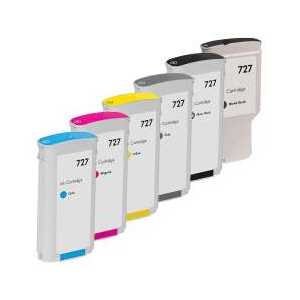 Remanufactured HP 727 ink cartridges - 6 pack