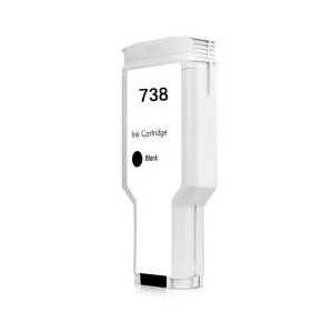 Remanufactured HP 738 130-ml Black ink cartridge, 498N4A
