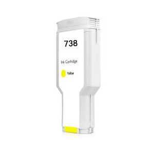 Remanufactured HP 738 300-ml Yellow ink cartridge, 676M8A - High Yield