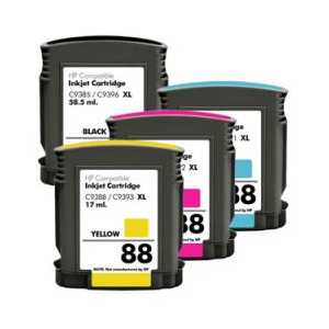 Remanufactured HP 88XL ink cartridges - High Yield - 4 pack