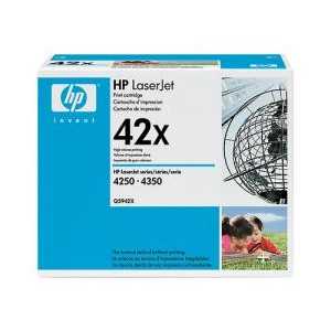 Original HP 42X Black toner cartridge, High Yield, Q5942X, 20000 pages