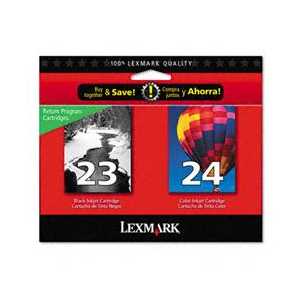 Original Lexmark 23, 24 ink cartridges, 18C1571 - 2 pack