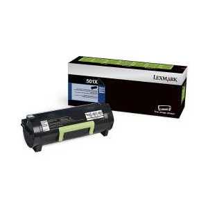 Original Lexmark 501X Black toner cartridge, 50F1X00, Extra High Yield, 10000 pages