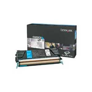 Original Lexmark C5222CS Cyan toner cartridge, 3000 pages