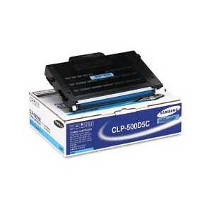 Original Samsung CLP-500D5C Cyan toner cartridge, 5000 pages