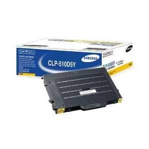 Original Samsung CLP-510D5Y Yellow toner cartridge, 5000 pages