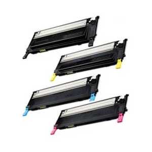 Compatible Samsung CLT-K407S, CLT-C407S, CLT-M407S, CLT-Y407S toner cartridges, 4 pack