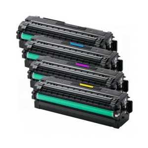 Compatible Samsung CLT-K505L, CLT-C505L, CLT-M505L, CLT-Y505L High Yield toner cartridges, 4 pack